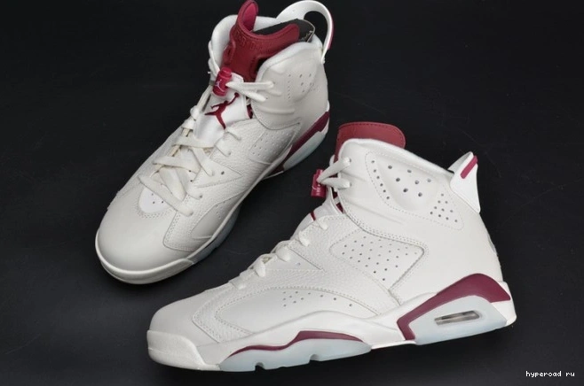 Jordan 6 Retro white 384664-116 Air Maroon 0815